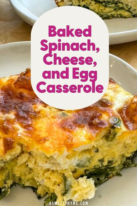 Elevate your breakfast or brunch with our irresistible Baked Spinach, Cheese, and Egg Casserole Recipe. This hearty dish is a delightful way to begin your day, loaded with nutritious spinach, melty cheese, and baked eggs. Baked Egg Breakfast Casserole, Potato Spinach Egg Bake, Healthy Egg Casserole Recipes Breakfast, Egg Bake With Stuffing, Gruyere Egg Bake, Spinach And Egg Skillet With Cheese, Cheesy Spinach Potato Egg Casserole, Baked Egg Dishes Breakfast, Spinach Egg Cheese Casserole