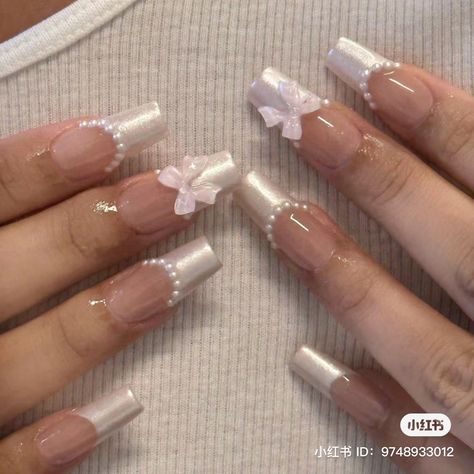 Unghie Sfumate, Coffin Shape, Really Cute Nails, Pearl Nails, Nails Diy, Soft Nails, Nails Spring, Diy Spring, Franklin Tn