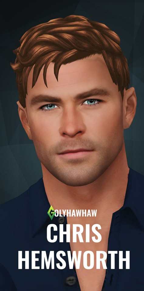 Chris Hemsworth Sim | Golyhawhaw sur Patreon Henry Cavill Sims 4, Sims 4 Cc Male Hair Fade, Sims 4 Sims Characters Male, Sims4 Celebrity Cc, Sims 4 Chris Evans, Celebrity Sims 4 Cc, Marvel Cc Sims 4, Cc Men Hair, Celebrities Sims 4 Cc