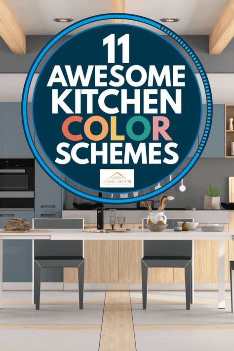 11 Awesome Kitchen Color Schemes - Home Decor Bliss Small Kitchen Ideas Colors, Kitchen Paint Ideas Walls Colour Schemes Modern, New Home Colour Ideas, Interior Color Schemes Kitchen, Paint Colour For Kitchen Walls, Polylac Kitchen Colors, Kitchen Decor Colors Scheme, Kitchen Counter Color Ideas, Apartment Kitchen Color Schemes