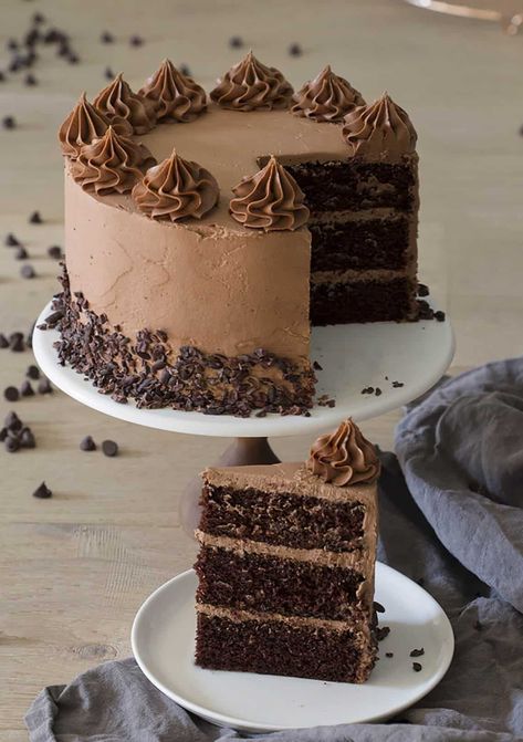 Minuman Starbucks, Ultimate Chocolate Cake, Nursing Cake, Mocha Cake, Flat Cakes, Chocolate Cake Designs, Amazing Chocolate Cake Recipe, Preppy Kitchen, Chocolate Cake Decoration