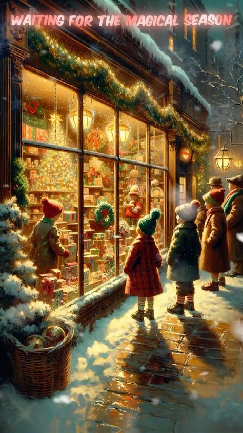 Santa Jokes, Animated Christmas Tree, Animated Christmas Pictures, Images Noêl Vintages, Christmas Animated, Winter Christmas Scenes, Old Time Christmas, Beautiful Christmas Scenes, Beautiful Winter Scenes