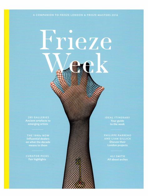 Cover of Frieze Week magazine by Martin Soto Climent.  September 2016 Frieze London, Salvador Dali Art, Ancient Artefacts, Dali Art, International Artist, Salvador Dali, Dali, Big Screen, Emerging Artists