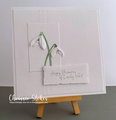 Chris Stokes, Snow Drop, Sympathy Cards Handmade, Clean And Simple Cards, Altenew Cards, Handmade Stamps, Handmade Card Ideas, Christmas Card Crafts, Gift Tag Cards