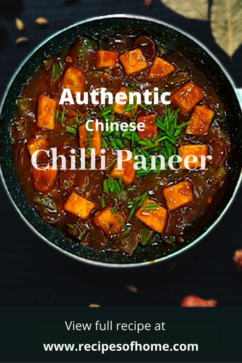 Chili paneer Paneer Chilli Recipes Gravy, Chili Paneer Recipe, Fusion Foods, Chilli Paneer Recipe, Paneer Gravy Recipe, Chili Paneer, Paneer Gravy, Masala Corn, Chinese Dishes Recipes