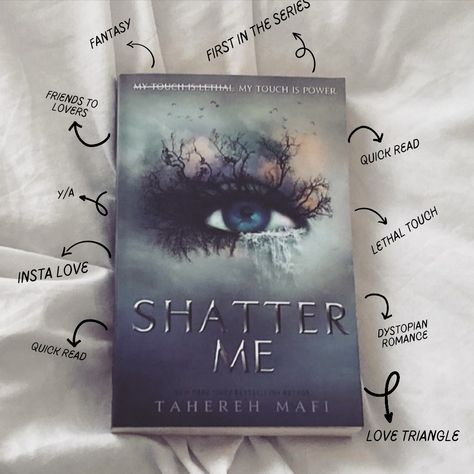 Shatter Me Review, Love Tropes List, Book Tropes Aesthetic, Tropes In Books, Books Tropes, Shatter Me Tahereh Mafi, Shatter Me Book, Novel Books, Book Review Journal