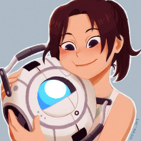 Portal 2, Chell y Wheatley Wheatley X Chell Portal 2, Portal 2 Art, Chell Portal, Portal Fanart, Portal Wheatley, The Cake Is A Lie, Portal Art, Valve Games, Aperture Science