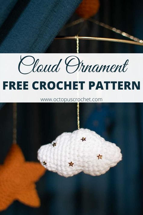 Crochet Mini Cloud Pattern Free, Small Cloud Crochet Pattern, Crochet Cloud Amigurumi Free Pattern, Small Moon Crochet Pattern, Cloud Pattern Crochet, Free Crochet Cloud Pattern, Cloud Amigurumi Free Pattern, Crochet Rain Drop Pattern Free, Crochet Cloud Keychain