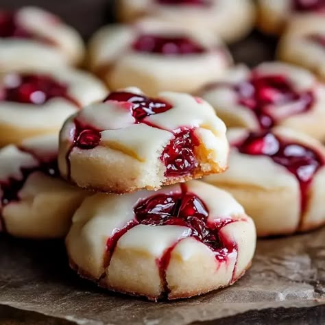 White Chocolate Cherry Shortbread Cookie, Cherry Shortbread Cookies, Cherry Shortbread, White Chocolate Cherry, White Chocolate Recipes, Cherry Cookies, Christmas Baking Recipes, White Chocolate Cookies, Butter Balls