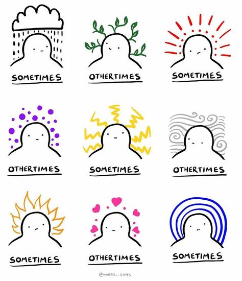 30 Minimalistic Illustrations That Tackle Mental Health By Worry Lines Worry Lines, Health Illustration, Visual Puns, Mental And Emotional Health, Emotional Health, Art Therapy, Bored Panda, Cool Drawings, Mantra