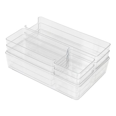 Clear Desk Organizer, Preppy Desk, Desk Drawer Organisation, Draw Organizer, Office Storage Organization, House Moodboard, Room Wishlist, Clear Desk, Desk Organisation