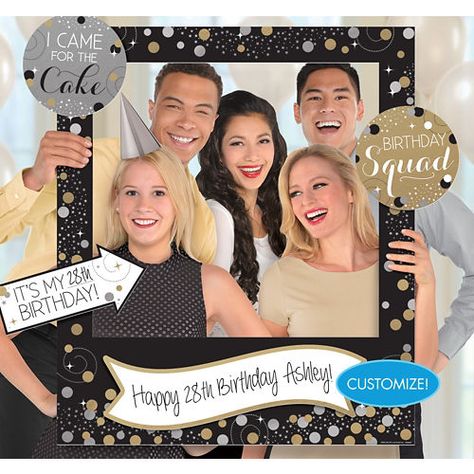 Giant Sparkling Celebration Birthday Photo Frame Kit Party Photo Frame, Happy 28th Birthday, 75th Birthday Parties, Birthday Props, 100th Birthday Party, Birthday Photo Booths, Birthday Photo Frame, Birthday Photo Props, 50th Bday