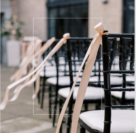 #bow #feminine #ceremony #details #decor #wedding #planner #inspo Bows For Wedding Aisle, Bows On Chairs Wedding Ceremony, Wedding Ceremony Bows On Chairs, Bow Aisle Markers, Ribbon Aisle Markers, Bows On Aisle Chairs, Aisle Bows For Wedding, Bows On Ceremony Chairs, Ribbon Chairs Wedding