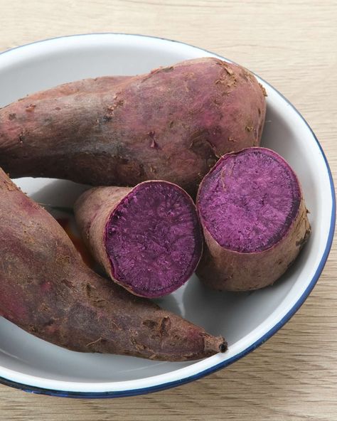 NEW: purple sweet potato 🍠 Featured in Netflix's recent documentary: Live to 100: Secrets of the Blue Zones, these purple sweet potatoes are the favourites of one of the longest living group of people in the world, in Okinawa. Full of antioxidants, purple sweet potatoes reduce inflammation and boost your immune system. Available at Japan Centre Leicester Square and Ichiba Westfield London. #bluezones #liveto100 #antioxidants #purplesweetpotato #sweetpotato #japancentre #ichiba Purple Sweet Potato Benefits, Japanese Purple Sweet Potato, Westfield London, Sweet Potato Dinner, Cashew Sauce, Purple Sweet Potato, Goth Garden, Purple Potatoes, Purple Sweet Potatoes