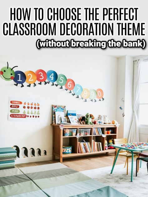 how to decorate your classroom on a budget Toddler Classroom Decorations, Infant Room Daycare, Preschool Classroom Themes, Infant Toddler Classroom, Preschool Decor, Daycare Decor, Toddler Teacher, Infant Classroom, Diy Classroom Decorations