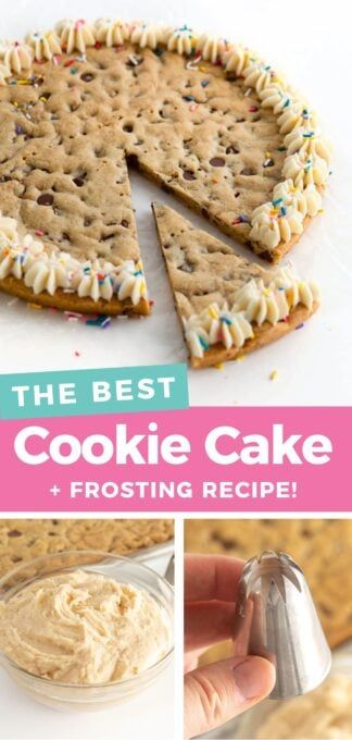 Icing For A Cookie Cake, Homemade Cookie Cake Icing, Easy Diy Cookie Cake, Icing For Chocolate Chip Cookies, Cookie Cake With Icing, Cookie Cake Preppy, Double Layer Cookie Cake Recipe, Best Cookie Cake Icing, Cookie Cake Icing Great American