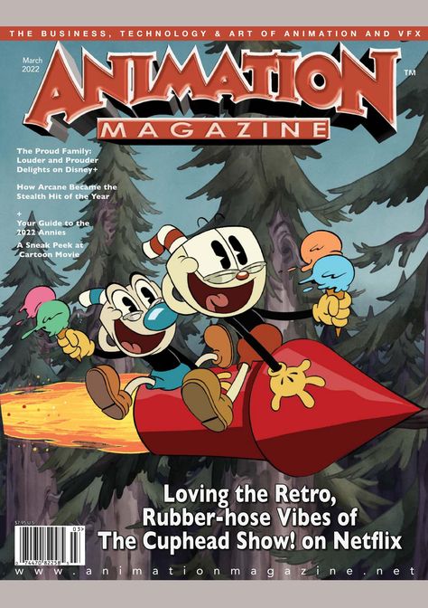 Animation Magazine March 2022 Issue #318 by Animation Magazine, Inc. - Issuu Home Animation, Indesign Ideas, Articles For Kids, The Cuphead Show, Portfolio Art, Proud Family, Cuphead Show, Movie Magazine, Technology Art