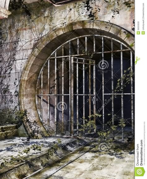 Old Sewer Entrance - Download From Over 59 Million High Quality Stock Photos, Images, Vectors. Sign up for FREE today. Image: 39353533 Sewer Entrance, Sewer Entrance Concept Art, Sewer Aesthetic, Scary Gate Entrance, Creepy Corridor, Underground Tunnels Aesthetic, Abandoned Tunnel, Cube World, The Heist