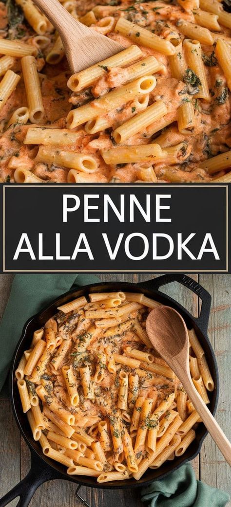 One-Pot Penne Alla Vodka!  Make dinner simple and delicious with this one-pot Penne Alla Vodka! Creamy, cheesy, and perfectly comforting – it’s the ultimate pasta dish for any occasion. Tortellini A La Vodka, One Pot Vodka Pasta, Penne Vodka With Chicken, Pasta With Vodka Sauce Recipes, Chicken Vodka Pasta Recipes, Creamy Penne Pasta Recipes, Pasta A La Vodka, Vodka Penne Pasta, Vodka Penne