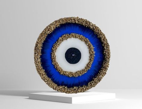 Painting Evil Eye, Greek Wall Decor, Evil Eye Wall Art, Evil Eye Wall Hanging, Evil Eye Art, Handmade Evil Eye, Eye Decor, Turkish Eye, Diy Glass Bottle Crafts