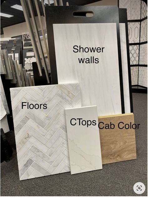 Shower Tile Mood Board, Farmhouse Bathroom With Marble Floor, Master Stand Up Shower Ideas, Small Shower Update, Small Guest Bathroom Tile Ideas, Floor And Decor Bathroom Ideas, Spare Bathroom Tile Ideas, Beachy Bathroom Remodel, Popular Tile For Bathrooms