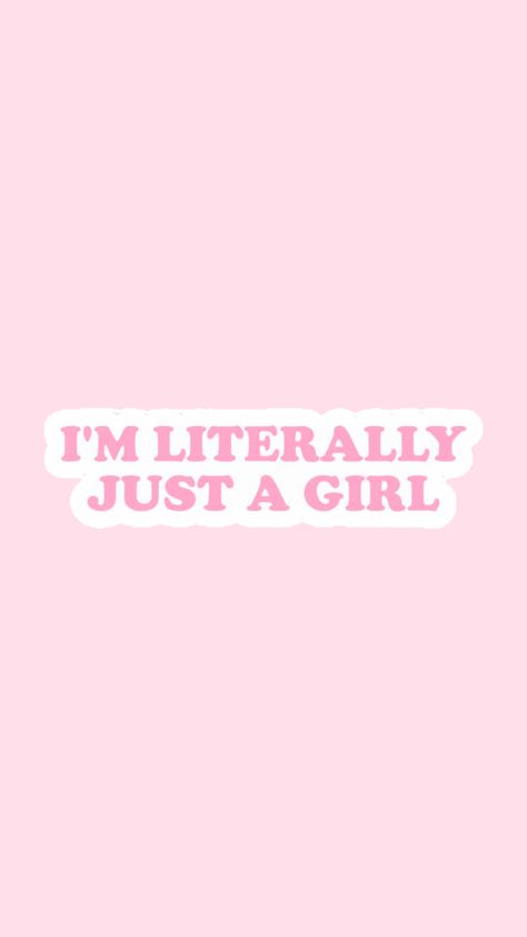 “I’m literally just a girl🎀” fr fr Preppy Inspo, Iphone Stickers, Aesthetic Ig, Vision Board Inspiration, Legally Blonde, Board Inspiration, Iphone Backgrounds, Scrapbook Journal, Girl Wallpaper