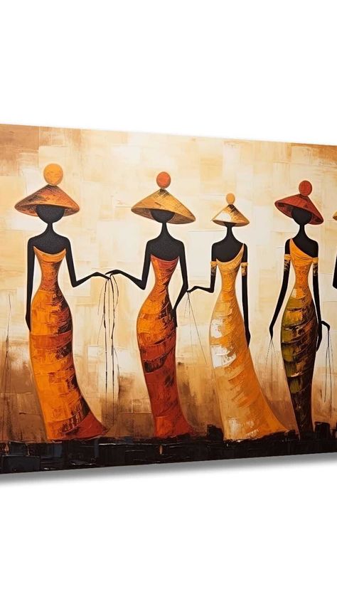 Add a touch of African royalty to your walls with this stunning GLOKAKA black art painting. Elevate your home decor and evoke emotions with this unique, abstract portrait art piece. African Women Art Painting, African Art Paintings Abstract, Women Art Painting, Room Decor Posters, Paintings For Wall, Art Mood Board, African Women Art, African Royalty, African Wall Art