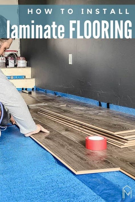 How To Install Laminate Flooring on Concrete - Making Manzanita Trending Laminate Flooring, Laminate Wood Flooring Installing, Easiest Flooring To Install Yourself, Laminate Flooring Installation, Laying Flooring Laminate, Install Laminate Flooring Do It Yourself, How To Lay Laminate Flooring, Laying Laminate Flooring Diy, How To Install Laminate Flooring