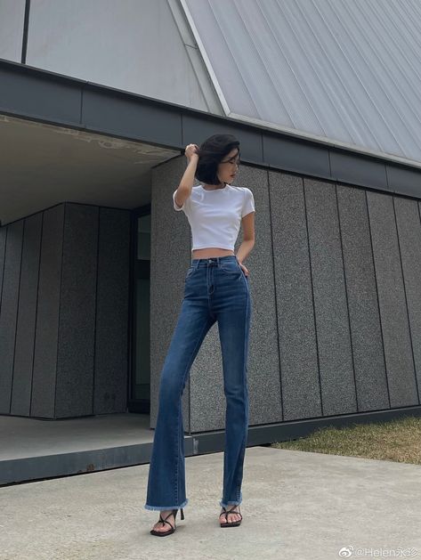 Tall Fit Body Goals Aesthetic, Tall Height Aesthetic, Tall Girl Aesthetic, Ruffle Tops Outfit, Tall Height, 90s Fashion Outfits, Causual Outfits, Crop Top Outfits, Casual Chic Outfit