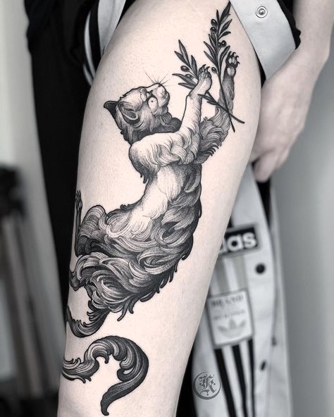 Watercolor Animal Tattoo, Animal Tattoos For Men, Animal Tattoos For Women, Tier Tattoo, Tattoos For Women Half Sleeve, Inspiration Tattoos, Grey Tattoo, Blackwork Tattoo, Animal Tattoos