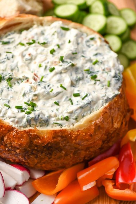 Classic Cold Spinach Dip is an easy make ahead appetizer that's perfect for any gathering. #spinachdip #appetizer Kors Spinach Dip, Knorr Vegetable Dip, Knorr Spinach Dip Recipe, Classic Spinach Dip Recipe, Spinach Dip Cold, Classic Spinach Dip, Knorr Spinach Dip, Knorr Recipes, Favorite Party Appetizers