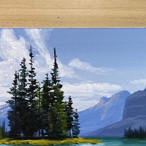 🇵🇭 on Instagram: "“Be calm like a calm lake, then you will look beautiful like a beautiful calm lake.” 🏞️ - Mehmet Murat ildan  Just uploaded new YouTube video! Have a great day! 🥰  #correaart #acrylicpainting" Lake Louise Painting, Art Recreation, Marvel Paintings, Gouache Paints, Watercolor Flowers Tutorial, Be Calm, Doodle Art Journals, Small Canvas Paintings, Lake Painting