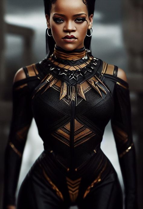 Wakanda Costumes Women, Wakanda Costumes, Wakanda Inspired Outfits, Black Panther Suit Design, Wakanda Costume, Wakanda Fashion, Black Panther Women, Female Black Panther, 4b Curls