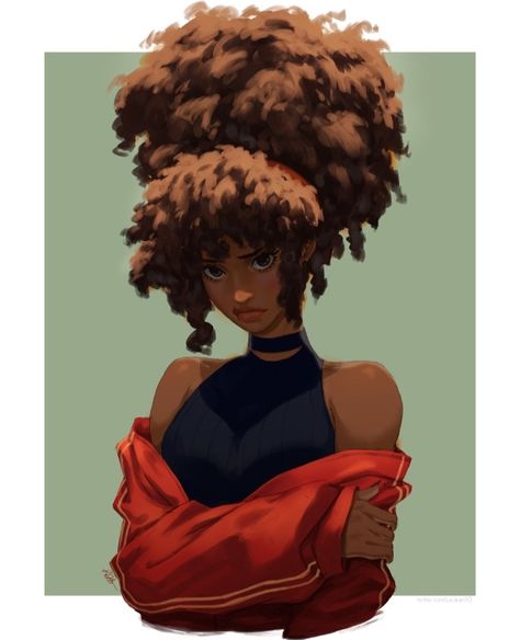 Afro Hair Drawing, Black Cartoon Characters, Black Characters, Black Anime Characters, Arte Inspo, Black Cartoon, Black Art Pictures, Black Anime, Black Love Art