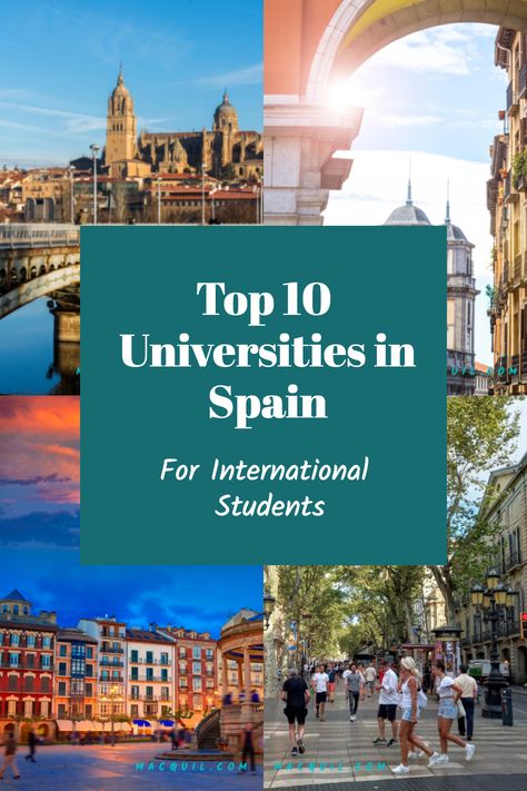 Spain is home to some of the most prestigious universities in the world, offering an international and unique educational experience. From world-renowned research institutions to those with a more traditional approach to learning, these universities offer the best of both worlds. In this guide, we explore the top 10 universities in Spain, exploring what they have to offer aspiring students. #spain #universities Best Universities In The World, Spanish University Aesthetic, Best University In The World, Spain University, Barcelona University, College Abroad, Backpacking Spain, University List, Best Universities