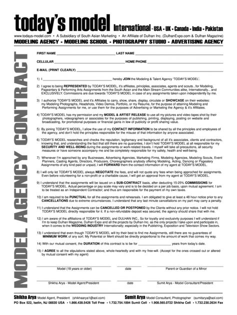 Sample Of Editable Modeling Agency Website Contract Template Docs Posted By Michael Thomas. Modeling agency website contract template. Contract templates offer a helpful beginning point for composing lawfully binding contracts. They use a fra... Photoshoot Contract, Model Call Post, Modeling Contract, Behavior Contract, Commercial Law, Model Contract, Brazil Model, Stuffed Salmon, Modelling Agency