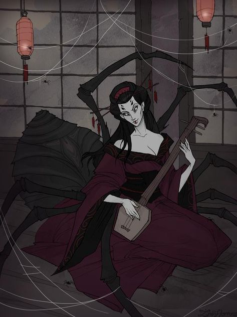 Jorogumo by IrenHorrors on DeviantArt Japanese Urban Legends, Abigail Larson, Japanese Yokai, 10 Tattoo, Cold Heart, The Mimic, Japanese Mythology, Japanese Horror, Japanese Folklore