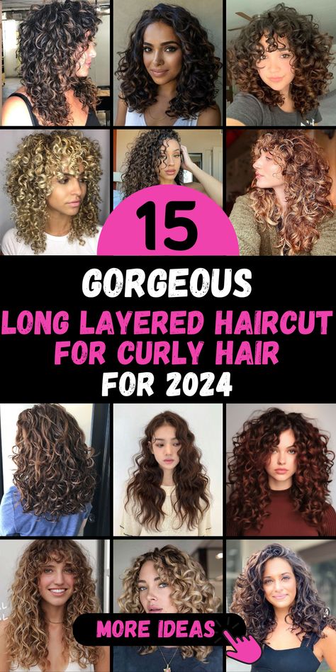 Explore the world of long layered haircut ideas for curly hair in 2024 with our handpicked selection. We understand that every curl is unique, and our collection reflects that diversity. From face-framing layers that accentuate your curls' natural beauty to curly bangs that add a touch of playfulness, our selection is designed to cater to your individual style. Layered Haircuts For Curly Hair, Haircut Ideas For Curly Hair, Long Layered Curly Haircuts, Long Layered Curly Hair, Long Layered Haircut, Layered Curly Haircuts, Layered Haircut Ideas, Ideas For Curly Hair, Long Curly Haircuts