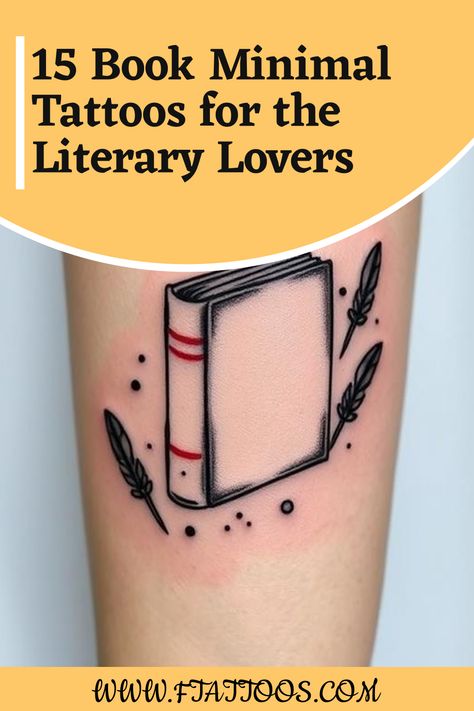 Tiny Book Tattoo Simple, Book Tattoo Small Simple, Book And Mushroom Tattoo, Thriller Book Tattoo Ideas, Mother Daughter Book Tattoos, Book Tattoo Ideas Simple, Minimal Book Tattoo, Cute Book Tattoos, Handmaids Tale Tattoo