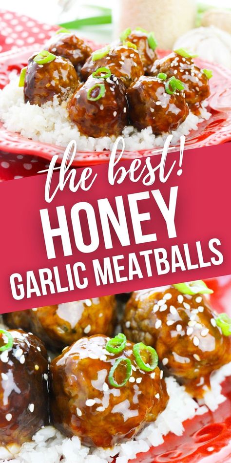 Easy Honey Garlic Meatballs, Honey Garlic Meatball Recipes, Honey Garlic Meatballs And Rice, Gluten Free Sauce For Meatballs, Honey Meatball Recipes, Honey Garlic Pork Meatballs, Honey Glazed Meatballs, Honey Garlic Meatballs Oven, Honey Sriracha Glazed Meatballs