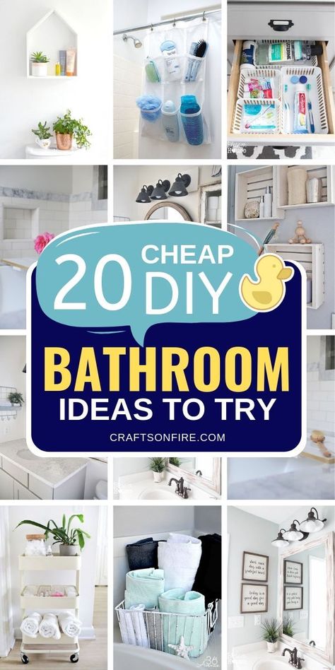 Creative Bathroom Ideas, Diy Bathroom Ideas, Minimalist Houses, Diy Joy, Home Decor Cheap, Mat Ideas, Wardrobe Organisation, Cheap Bathrooms, Shower Designs