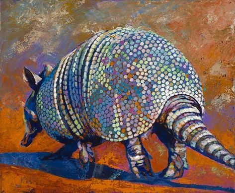 Pangolin Art, Armadillo Art, Rodeo Art, Louisiana Art, Oil Painting Inspiration, Playroom Art, Southwestern Decor, Animal Artwork, Animal Quilts