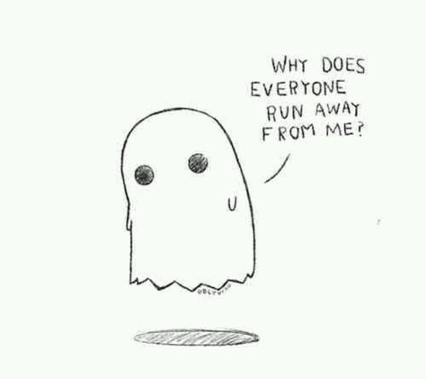 Sad Ghost😢 ... I won't run away! Cute Drawings Tumblr, Tumblr Drawings, Fashion Sketch, Cartoon Drawing, Black And White Drawing, A Ghost, Drawing Videos, Kawaii Drawings, Drawing Tips