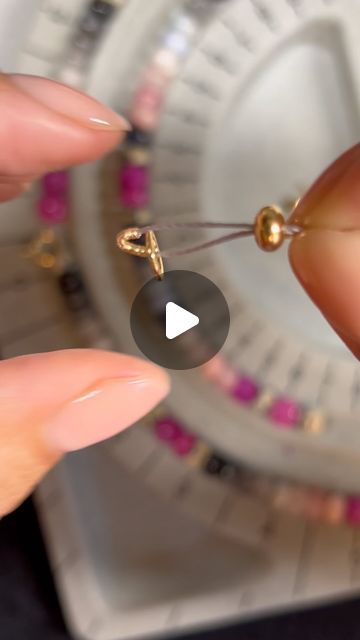 475K views · 11K likes | maRISsa- knotted gemstone jewelry designer on Instagram: "No heartbreak today 💦

Starting a necklace and the french wire curves just right.  It means it’s going to be a good beading day. 

#saveyourtears #jewelrydesign #jewelry #necklace #bts #loveknot #knottednecklace #pinkjewelry #pinkaesthetic #satisfying #asmr #beadednecklace #colorfulnecklace #trendingjewelry #jewelrytrends #colorfuljewelry #xoxofromris #xoxoris" Jewelry Board, Pink Jewelry, Colorful Jewelry, French Wire, Knot Necklace, Colourful Necklace, Beads Jewelry, Jewelry Trends, A Necklace