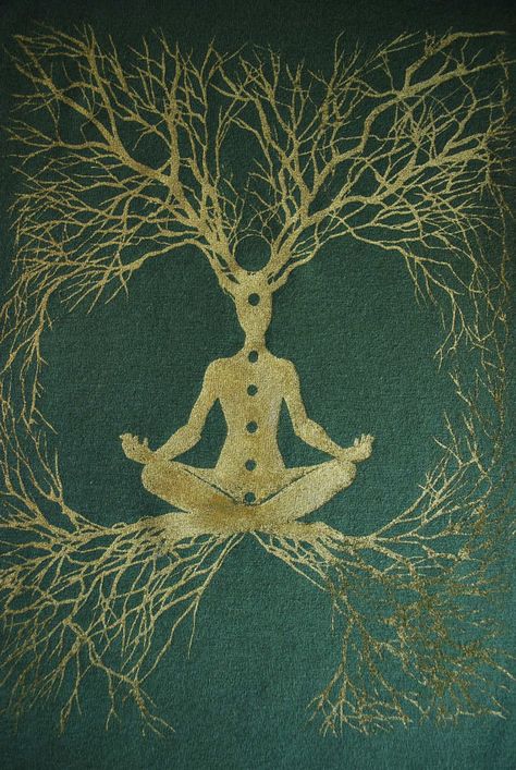 Yoga Kunst, Arte Inspo, Yoga Pose, Spiritual Art, Guided Meditation, Sacred Geometry, Yoga Meditation, Mother Earth, A Tree