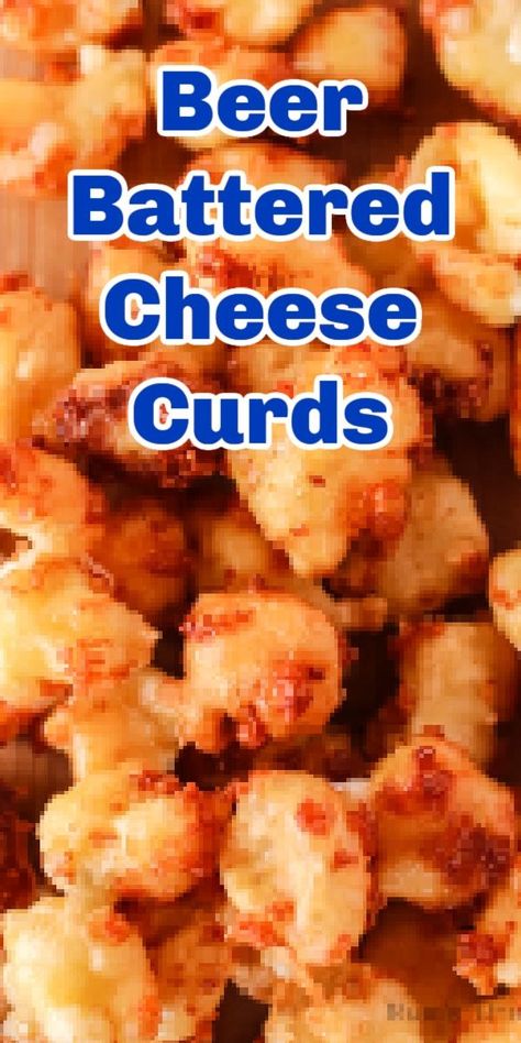 Beer Battered Cheese Curds are melty, chewy, salty, crispy bites of deliciousness! And now, you don’t even need to go to the state fair to get them! #beer #numstheword #cheesecurds #chewy #crispy #appetizers #delicious Beer Battered Cheese Curds, Crispy Appetizers, Fried Cheese Curds Recipe, Homemade Cheese Curds, Deep Fried Cheese Curds, Cheese Curds Recipe, Beer Batter Recipe, Wisconsin Cheese Curds, Fried Cheese Curds