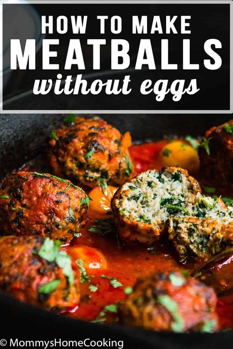 Turkey And Spinach Meatballs, Egg Free Dinner Recipes, Eggless Meatballs, Meatballs Without Eggs, Eggless Dinner, Homemade Turkey Meatballs, Homemade Meatballs Easy, Meatballs Dinner, Turkey Meatballs Recipe