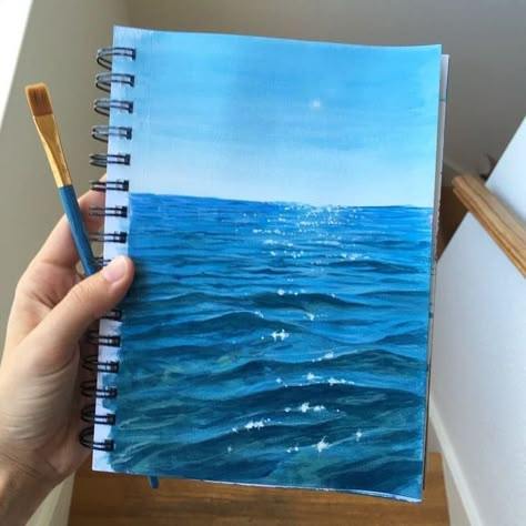 Ocean Sketchbook Page, Rough Ocean, Watercolor Blog, Stormy Sky, Water Art, Painting Art Projects, Art Club, Ocean Waves, Drawing Painting