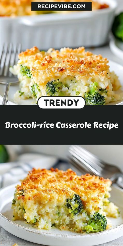 Searching for a vibrant and tasty side to enhance your holiday table? This Broccoli-Rice Casserole Recipe is an ideal choice for your Christmas dinner! With easy preparation and scrumptious flavors, it’s sure to please everyone. Be sure to pin it for later! How To Rice Broccoli, Broccoli Rice Au Gratin, Homemade Broccoli Cheese Rice Casserole, Vegetarian Broccoli Rice Casserole, Make Ahead Broccoli Rice Casserole, Broccoli Rice And Cheese Casserole With Fresh Broccoli, Broccoli And Rice Cheese Casserole, Brocolli And Rice Casserole Recipes, Best Broccoli Rice And Cheese Casserole