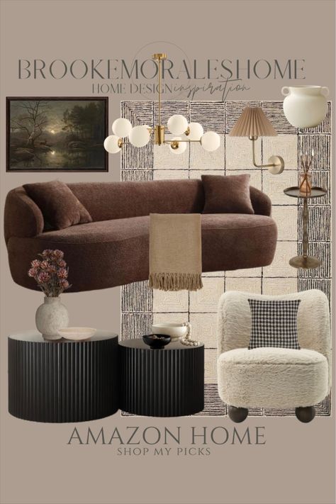 Brooke Morales curated on LTK Moody Eccentric Living Room, Modern Nook Ideas, All Beige Bedroom, Classy Eclectic Decor, Cozy Organic Living Room, Living Room Designs Aesthetic, Home Decor Trends 2024, Consultation Room Design, Earthy Modern Home